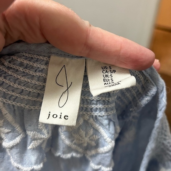 Joie Linen Long Sleeve Peasant Blouse size small - Picture 6 of 6